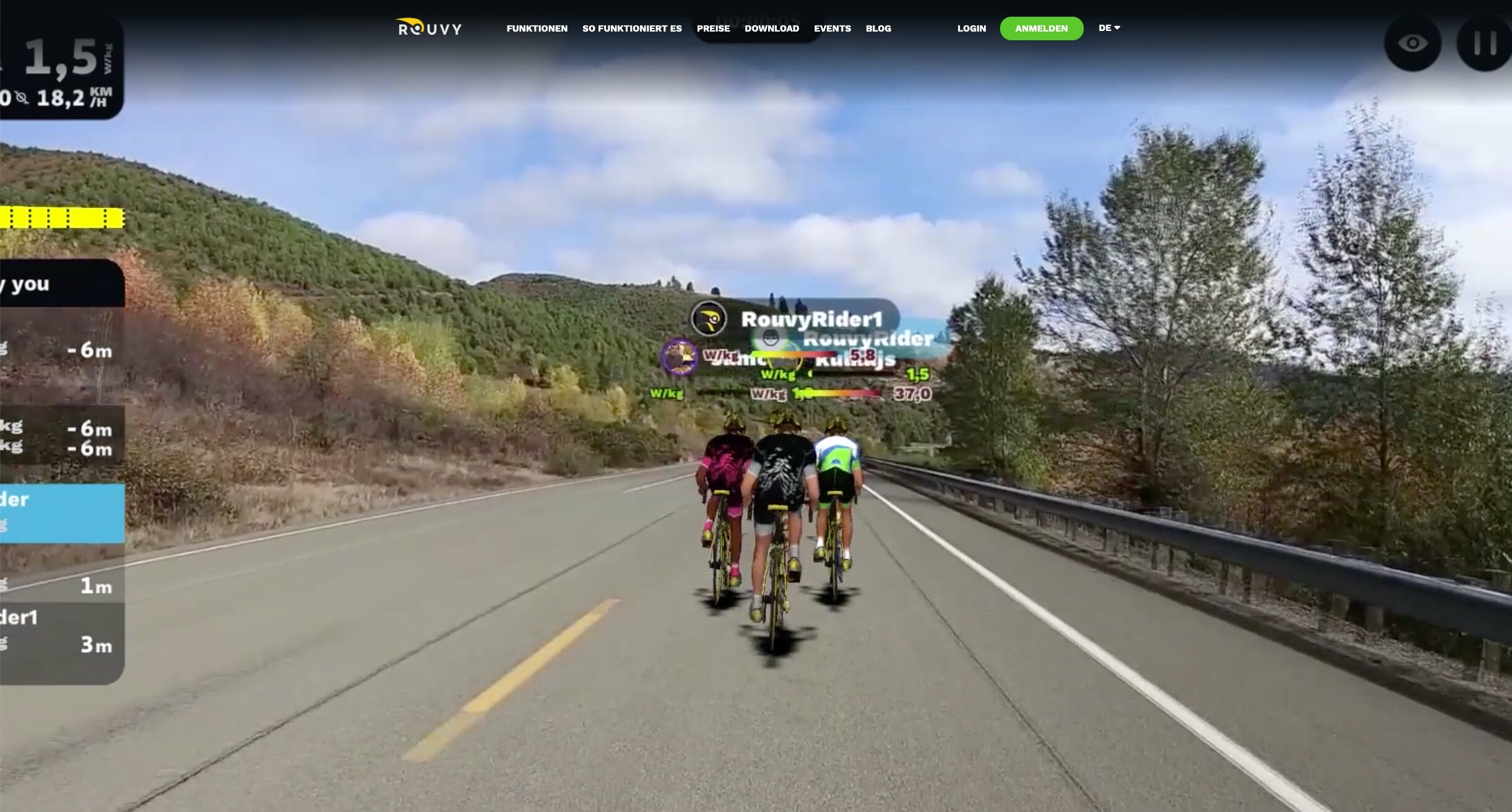 Bkool Streckenübersicht